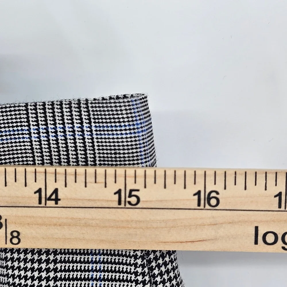 Major Glen Plaid Trousers Mens 31x28 Grey Blue Check Straight Leg Tailored Pants